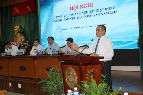 Hội nghị gặp gỡ các doanh nghiệp trong lĩnh vực bất động sản năm 2018 do Uy ban nhân dân TP.Hồ Chí Minh tổ chức